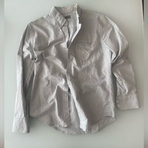 Naked & famous cotton long sleeves shirt. Very light gray